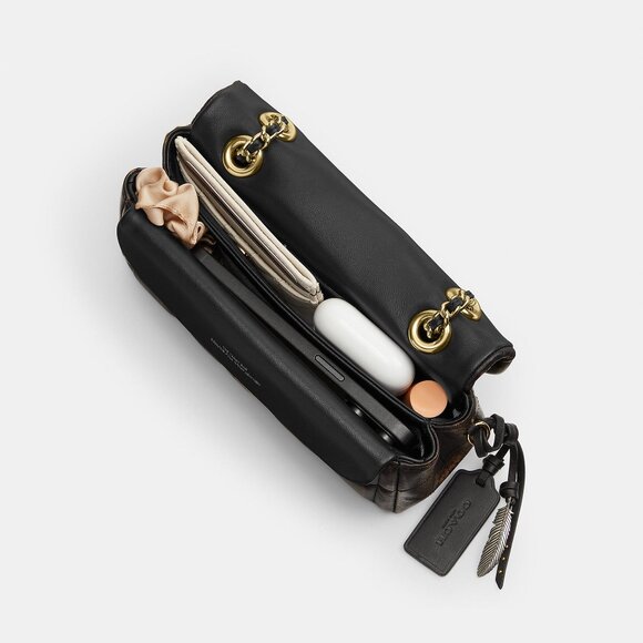 Coach Tabby Shoulder Bag 20 In Loved Leather With Quilting - Picture 4 of 12